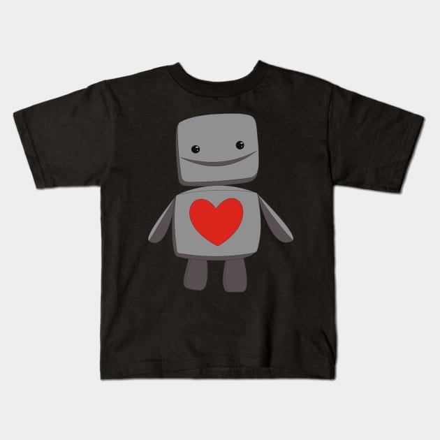 Robot love Kids T-Shirt by puppaluppa